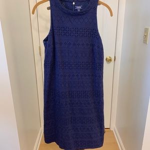Izod Navy Blue Sleeveless Dress Small